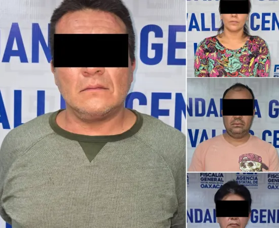 Fiscalía de Oaxaca detiene a cuatro personas probablemente relacionadas con robos cometidos en establecimientos comerciales de la colonia Reforma de Oaxaca de Juárez
