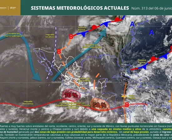 Se espera ambiente inestable con lluvias de intensidad variable en Oaxaca 