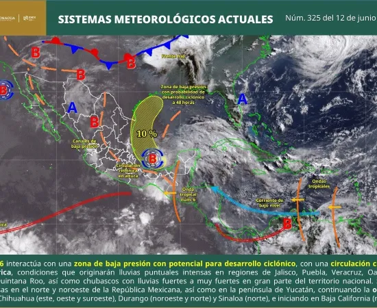 Se mantendrán condiciones para lluvias y tormentas vespertinas en territorio oaxaqueño