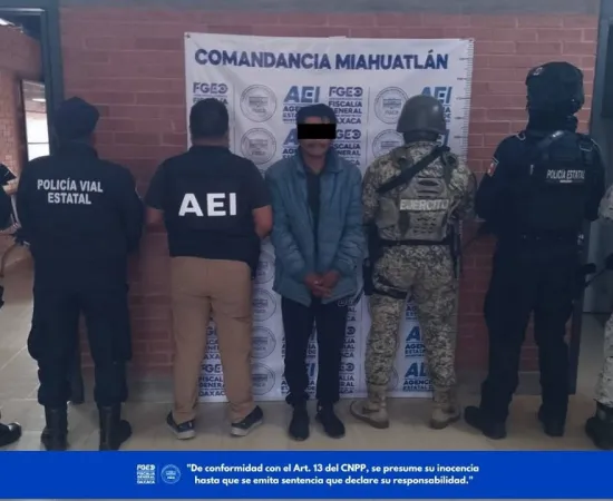 Víctima sobrevive a ataque, Fiscalía de Oaxaca aprehende a hombre por tentativa de feminicidio en la Sierra Sur