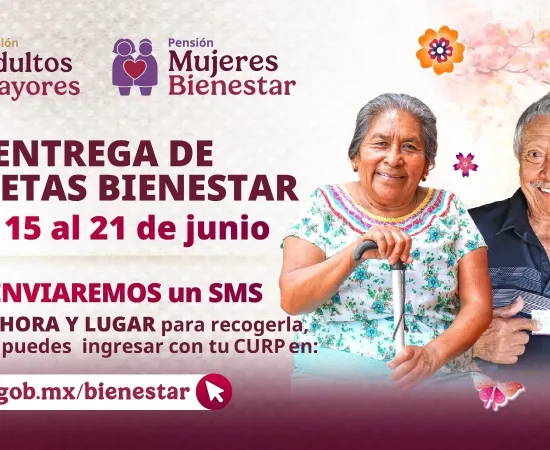 Bienestar realiza la entrega de Tarjetas de las Pensiones para Adultos Mayores y Mujeres Bienestar: Leticia Ramírez 