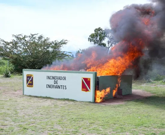 Más de media tonelada de droga es destruida en Miahuatlán