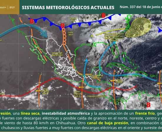 Onda tropical número 8 favorecerá lluvias y tormentas aisladas en Oaxaca