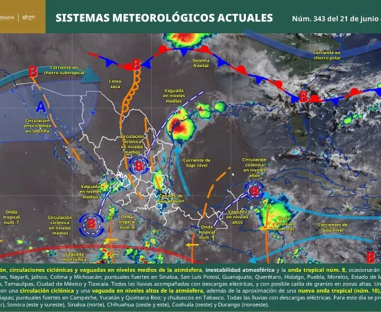 Onda tropical número 9 mantendrá lluvias y tormentas en gran parte de Oaxaca 