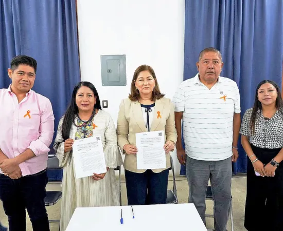 Firma Ayuntamiento de Xoxocotlán convenio con la DDHPO para fortalecer el respeto y la dignidad en el ejercicio público