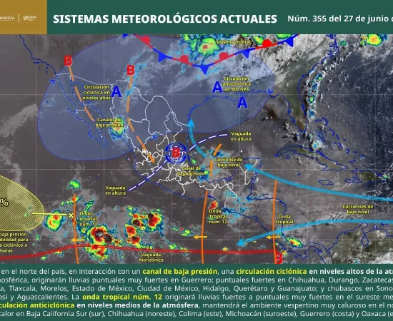 Persistirán lluvias vespertinas con tormentas eléctricas y ambiente caluroso en Oaxaca 