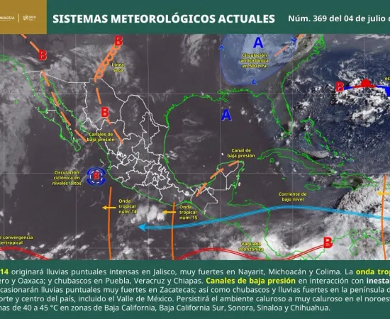 Continuarán lluvias y tormentas; prevén mar de fondo en la costa de Oaxaca