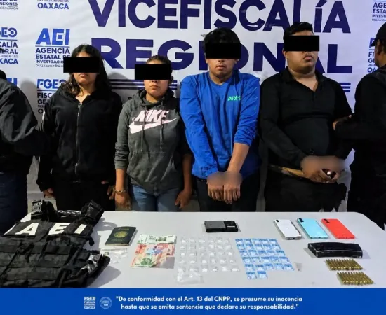 Fiscalía de Oaxaca ejecuta cateo en San Francisco Lachigoló y asegura vehículo vinculado con investigación por tentativa de homicidio; hay cuatro personas detenidas