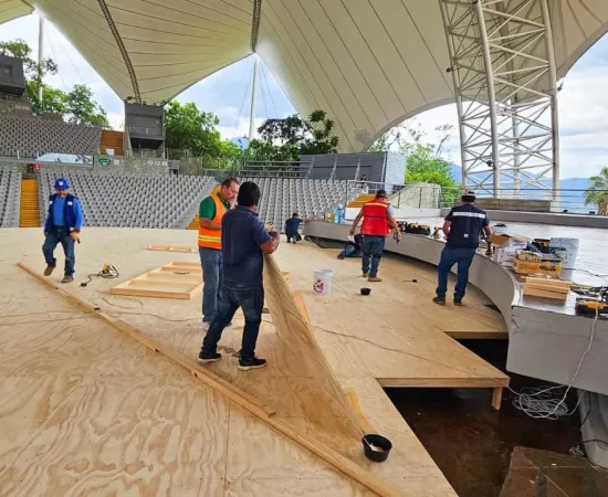 Realizan recorrido de seguridad en el Auditorio Guelaguetza previo a Donají… La Leyenda