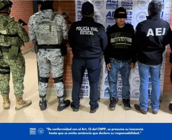 Aprehende FGEO a probable responsable de homicidio calificado cometido en la Sierra Sur