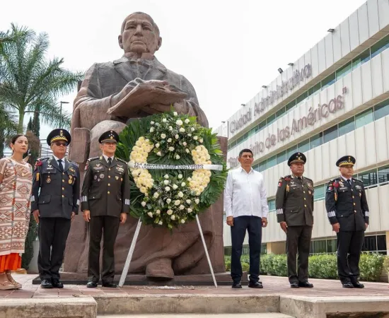 Encabeza Gobernador Salomón Jara ceremonia de Aniversario Luctuoso de Benito Juárez 