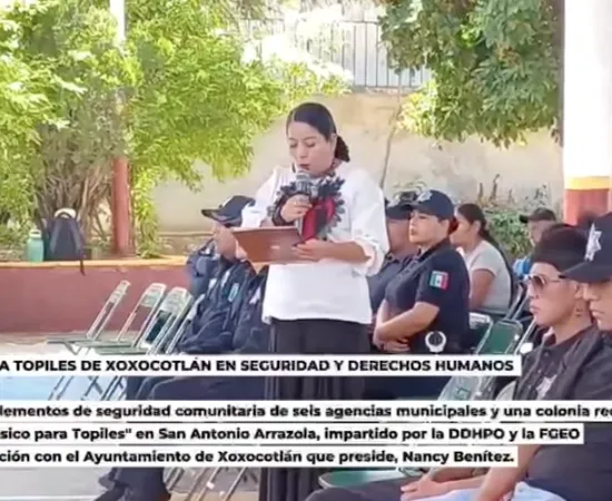 Fortalecen la seguridad comunitaria en Xoxocotlán