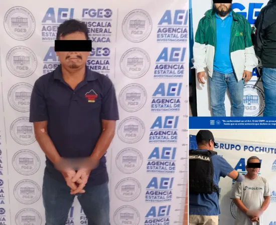 Ejecuta FGEO tres órdenes de aprehensión contra probables responsables de delitos sexuales cometidos en agravio de niñas y adolescentes en la Sierra Sur, Costa y Mixteca