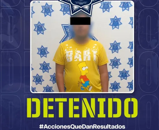 Detenido por su probable responsabilidad en el delito de abuso sexual