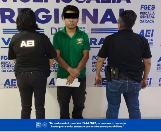 FGEO ejecuta orden de aprehensión contra persona investigada por tentativa de homicidio en Oaxaca de Juárez