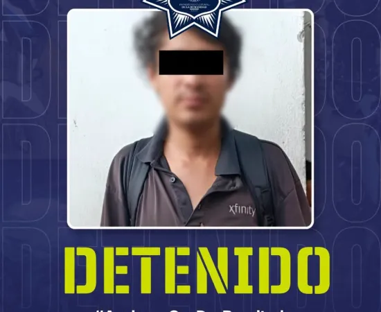 Policía Municipal de Oaxaca de Juárez detiene a hombre por presunto acoso sexual