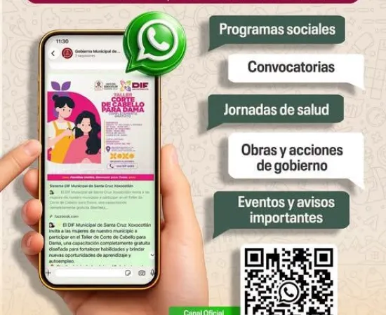 Con canal de difusión en Whatsapp, acerca Xoxocotlán información a la ciudadanía