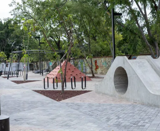 Constatan avances en la transformación del Parque Lineal Ciudad de los Deportes