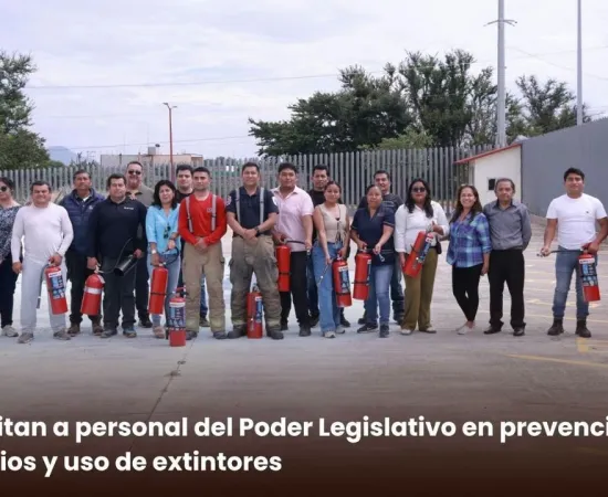 Capacitan a personal del Poder Legislativo en prevención de incendios y uso de extintores