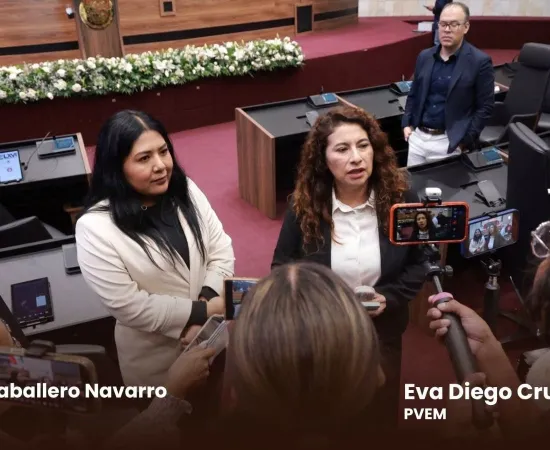 En el Poder Legislativo no hay censura ni favoritismos, se aplica el reglamento por igual a las 42 diputaciones: Eva Diego Cruz y Tania Caballero Navarro