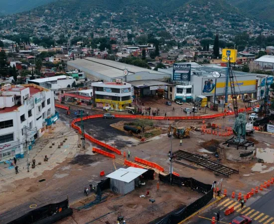 Avanza cimentación del Paso a Desnivel Monumento a Juárez