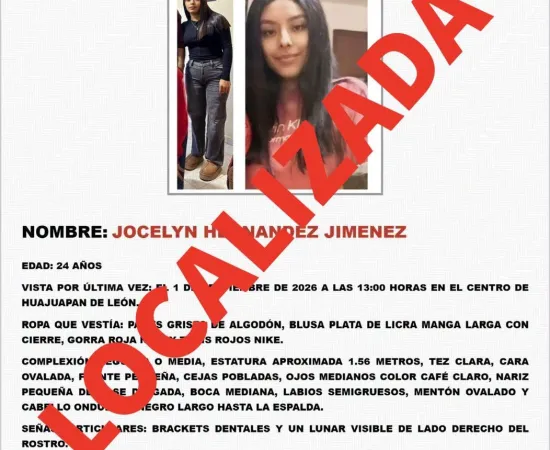 Fiscalía localiza en Puebla a mujer reportada como No Localizada en Huajuapan de León