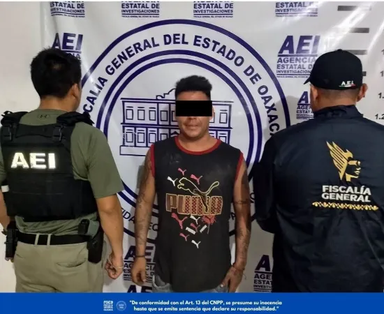 FGEO detiene en la Costa de Oaxaca a un hombre buscado por delitos contra la salud