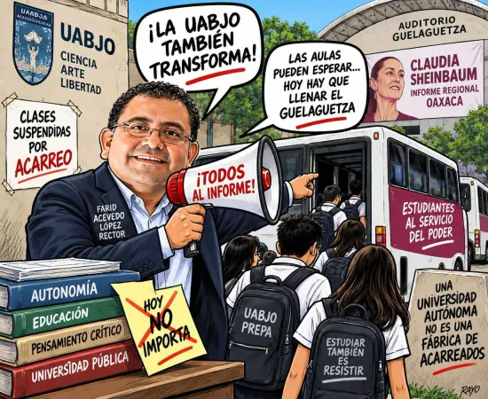 Farid Acevedo pone a la UABJO al servicio del acarreo