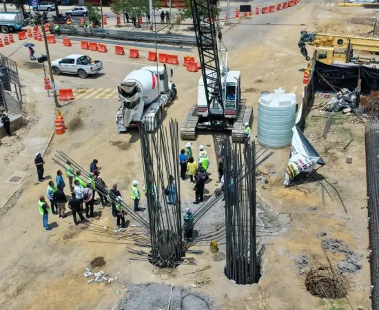 Paso a Desnivel Monumento a Juárez avanza en cimentación y mantiene semáforo verde