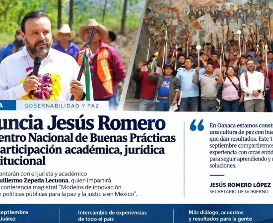 Sego anuncia conferencia magistral de Guillermo Zepeda en Encuentro Nacional de Cultura de Paz