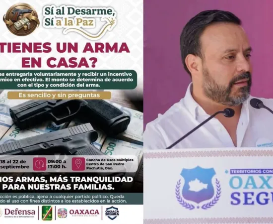 Invitan a participar en campaña “Sí al Desarme, Sí a la Paz” en San Pedro Pochutla