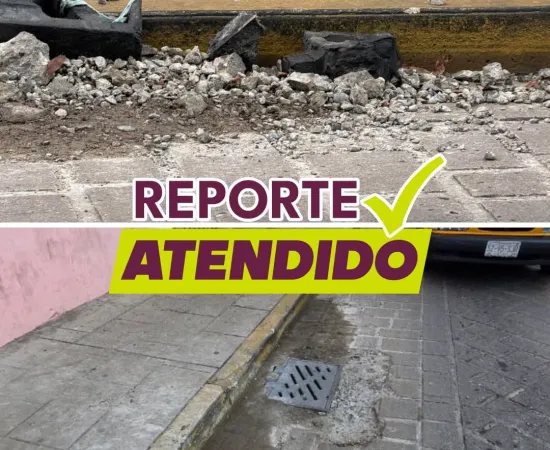Reporte atendido en las calles de Melchor Ocampo esquina Guerrero