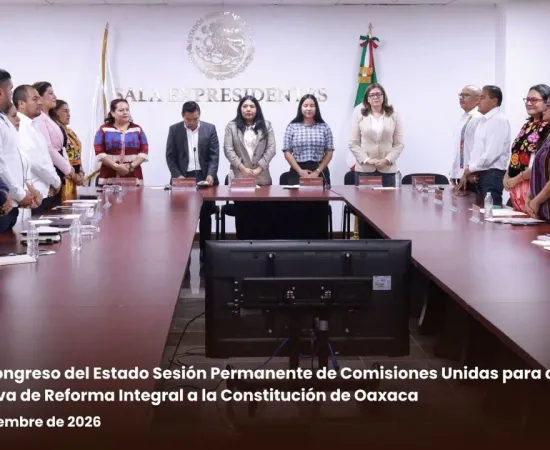 Instala Congreso del Estado Sesión Permanente de Comisiones Unidas para analizar la Iniciativa de Reforma Integral a la Constitución de Oaxaca