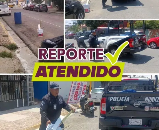 Reporte atendido en la colonia Reforma
