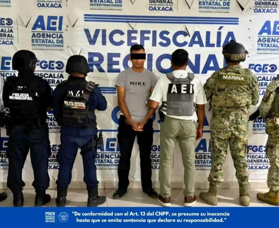 Fiscalía de Oaxaca ejecuta orden de aprehensión contra probable responsable de robo agravado ocurrido en Puerto Escondido