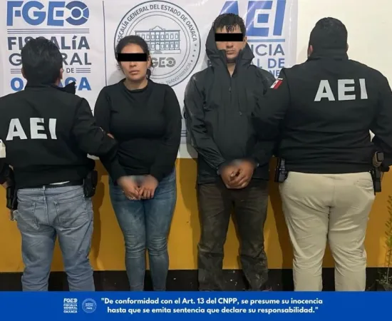 FGEO aprehende a dos personas por asalto y robo de vehículo en la carretera Oaxaca-Cuicatlán
