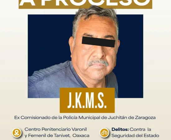 Fiscalía logra vincular a excomisonado de la policía municipal de Juchitán, ligado a la red criminal de “Los Cromos”