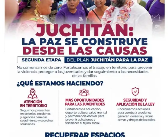 Juchitán necesita recuperar la tranquilidad, y estamos trabajando para lograrlo