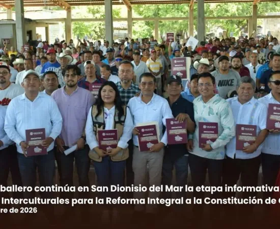 Tania Caballero continúa en San Dionisio del Mar la etapa informativa de los Diálogos Interculturales para la Reforma Integral a la Constitución de Oaxaca