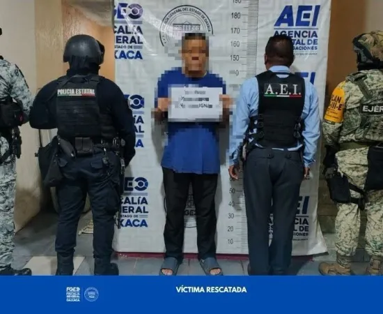 FGEO rescata a víctima de presunta privación ilegal de la libertad en centro de rehabilitación de Etla