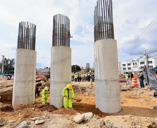 Avanzan los trabajos del Paso a Desnivel Monumento a Juárez, solución vial para la capital
