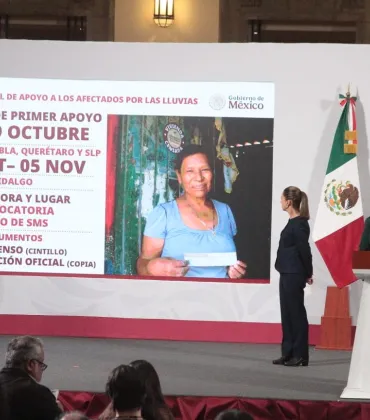  Anuncia Presidenta inversión inicial de 10 mmdp en apoyos directos a damnificados por las lluvias