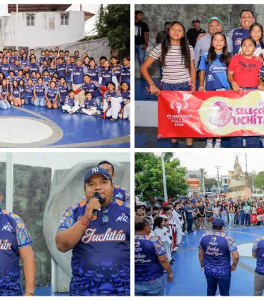 Abandera gobierno juchiteco a jóvenes deportistas que representarán al Istmo en fase estatal de juegos CONADE 2026 