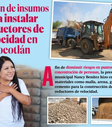 Entregan insumos para construir reductores de velocidad en Xoxocotlán