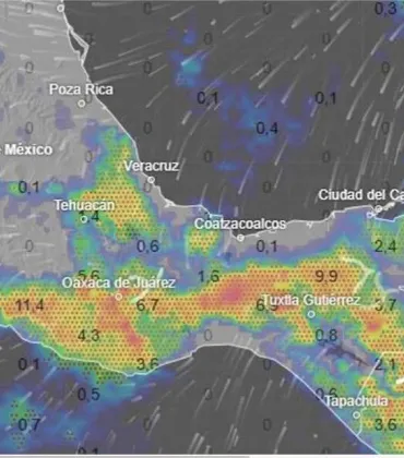 Pronostican lluvias generalizadas en gran parte de Oaxaca