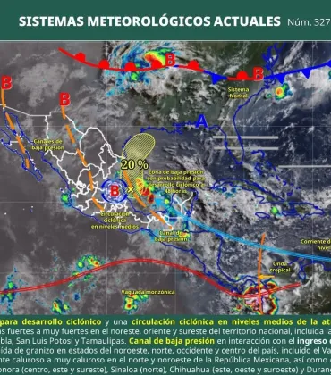 Interacción de sistemas meteorológicos favorecerá temporal de lluvias en gran parte de Oaxaca 