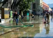 Realizan Mega Tequio en el Centro Histórico de Oaxaca de Juárez